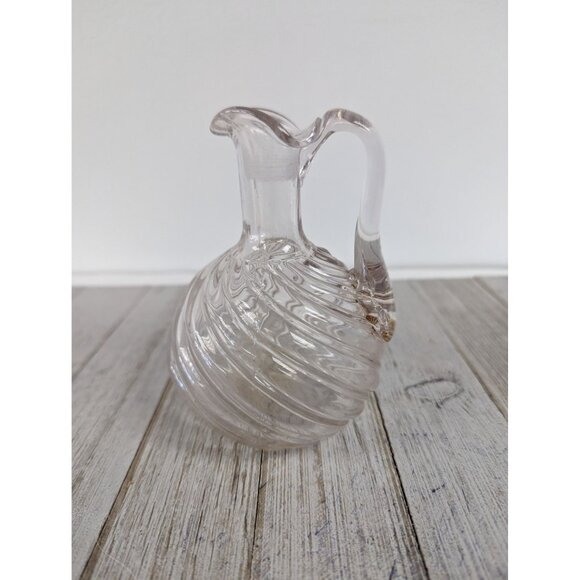 Optic Swirl Oil Cruet Light Pink No Stopper 5" Tall - Picture 1 of 7